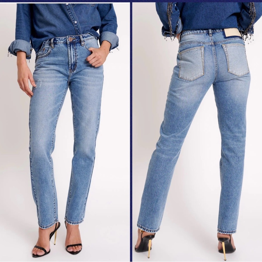 Free People x One Teaspoon Truckers Jeans NWT, Retail $152, Texas Blue, Size 28